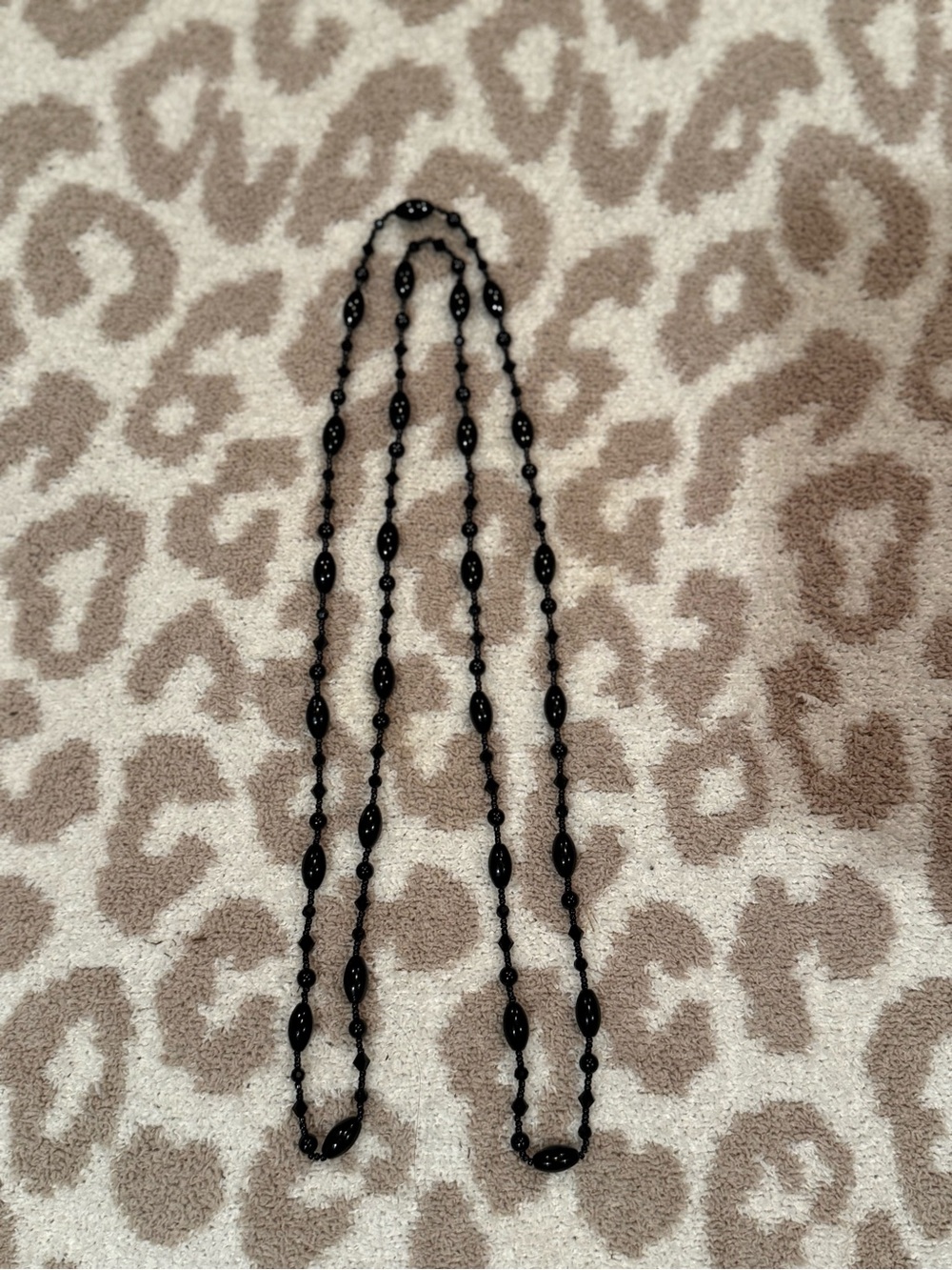 Black Beaded Long Necklace - Women Jewelry